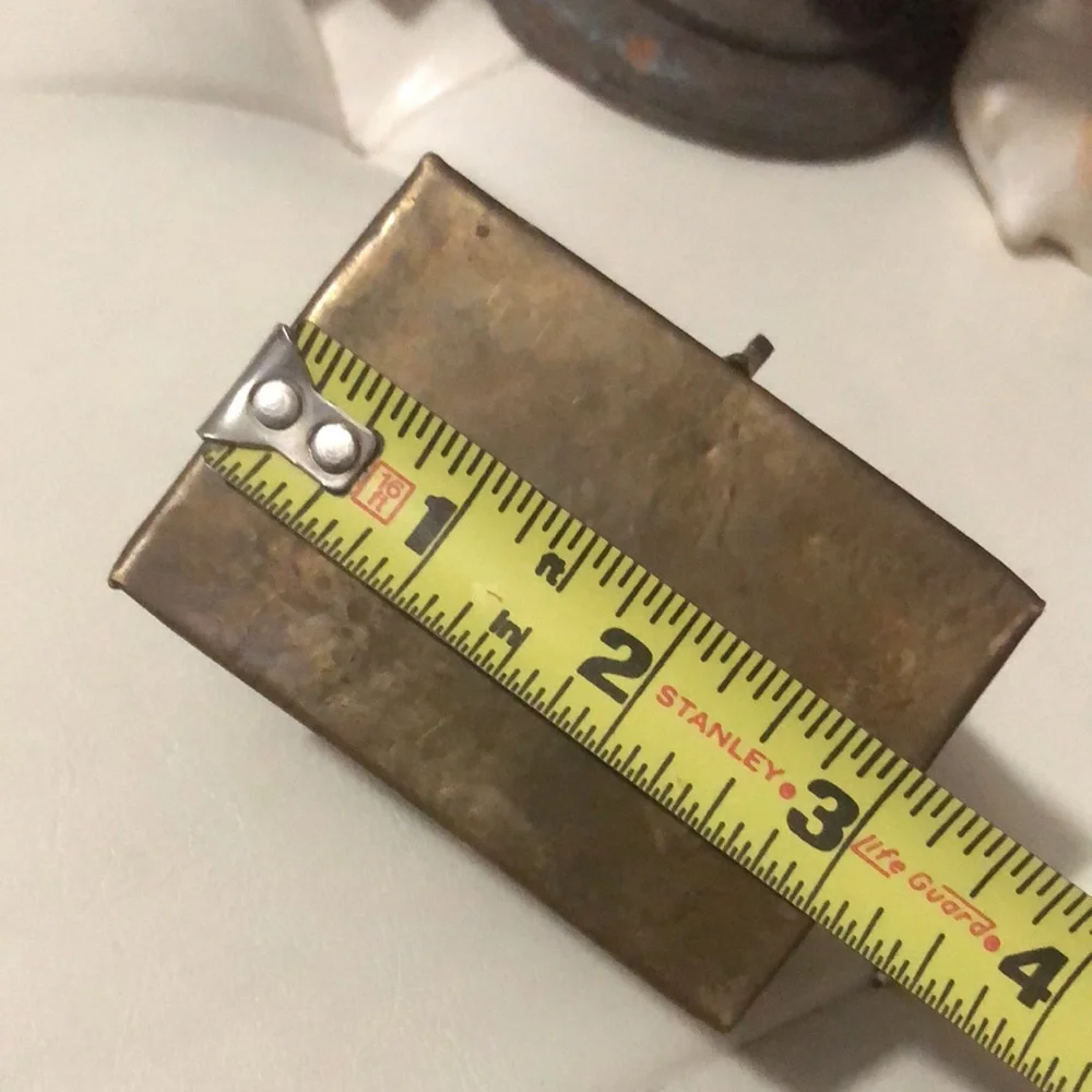 Vintage Brass Cricket Box-EUC-Slightly Tarnished-3x2